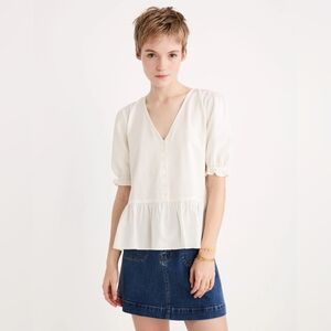 Madewell Courtyard Ruffle-Hem Top